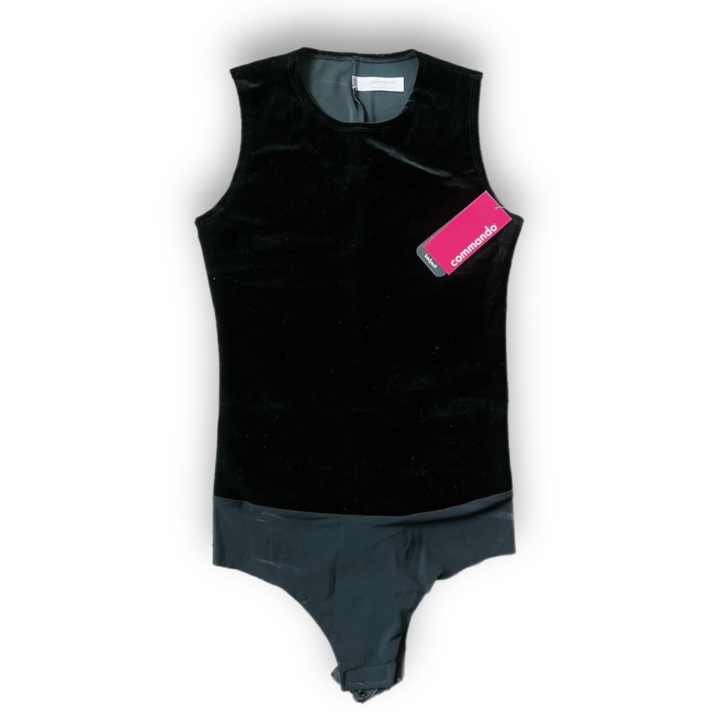 NWT Black Velvet Bodysuit- Commando - Small